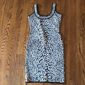 BCBG animal print body con dress- worn once
